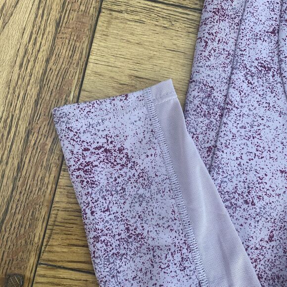 Gymshark Chalk Women's Mallow Purple Splatter Leggings Size XS Stretch Pockets - Picture 6 of 10